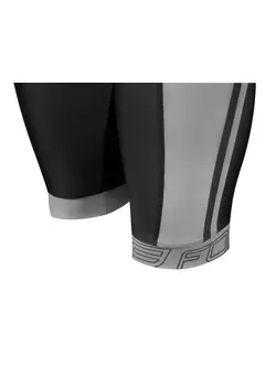 FORCE Kerékpáros rövidnadrág nadrágtartóval B40 fekete és szürke 900277