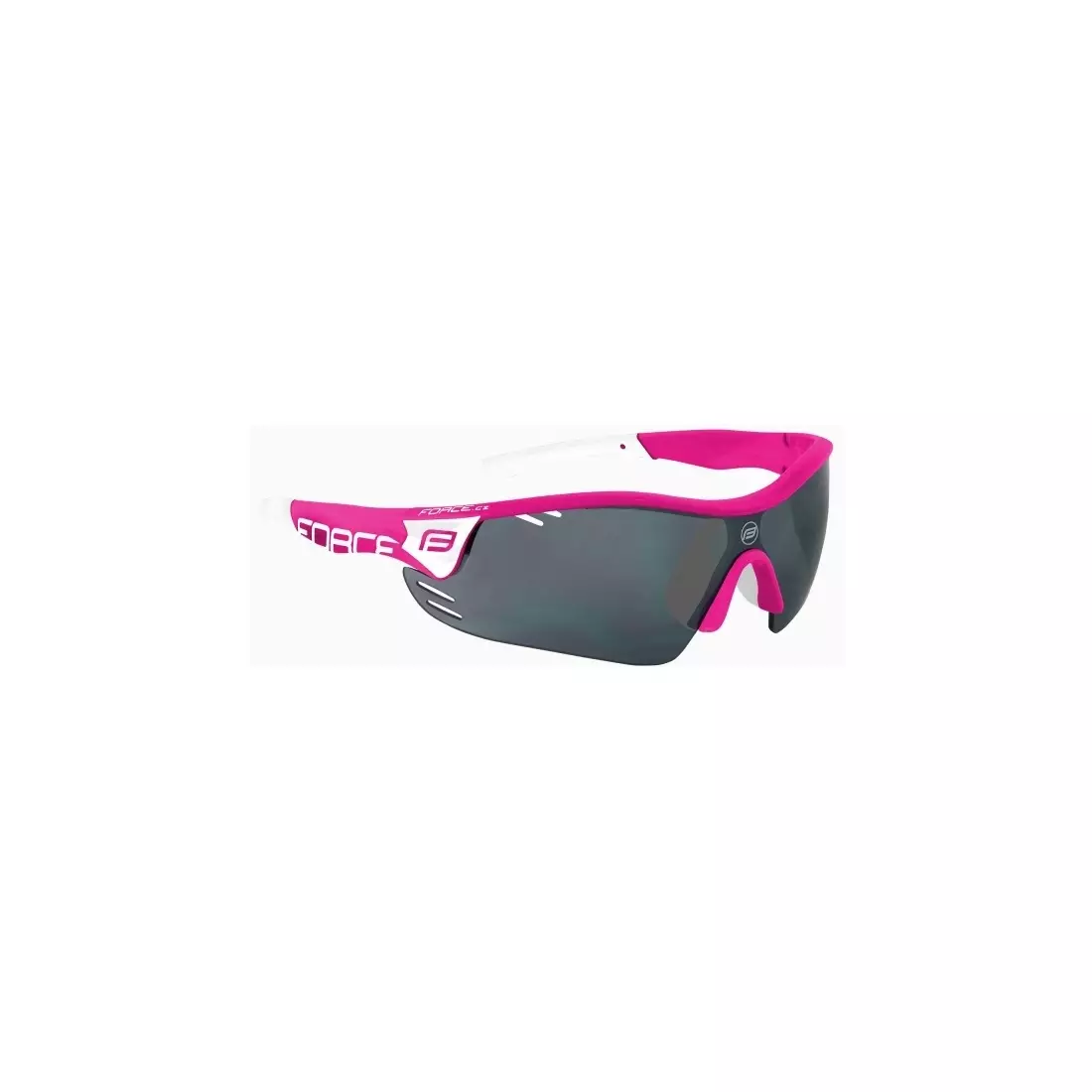 FORCE RACE PRO Rózsaszín és fehér kerékpáros szemüveg 909397