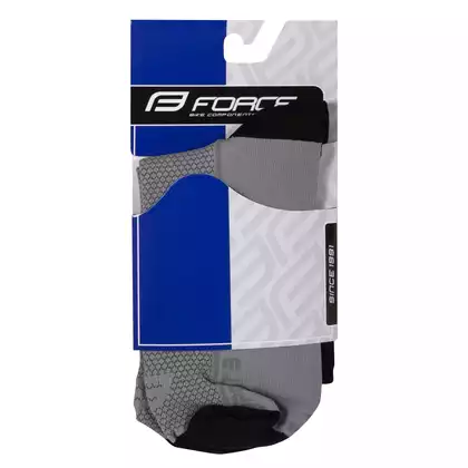 FORCE alacsony kerékpáros zokni sport 3 grey-black 9009021