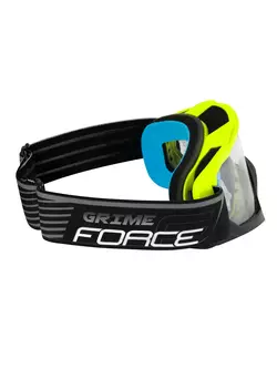 FORCE kerékpár szemüveg downhill grime fluor-fekete 90893