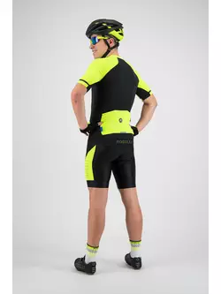 ROGELLI TYRO 002.226 férfi kerékpáros rövidnadrág nadrág nadrágtartóval fekete-fluor 
