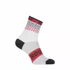Rogelli HAPPY DOTS RCS-12 kerékpáros zokni 007.146 Fehér/piros
