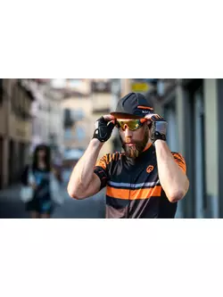 Rogelli HERO 001.264 férfi kerékpáros mez szürke / fekete / narancs