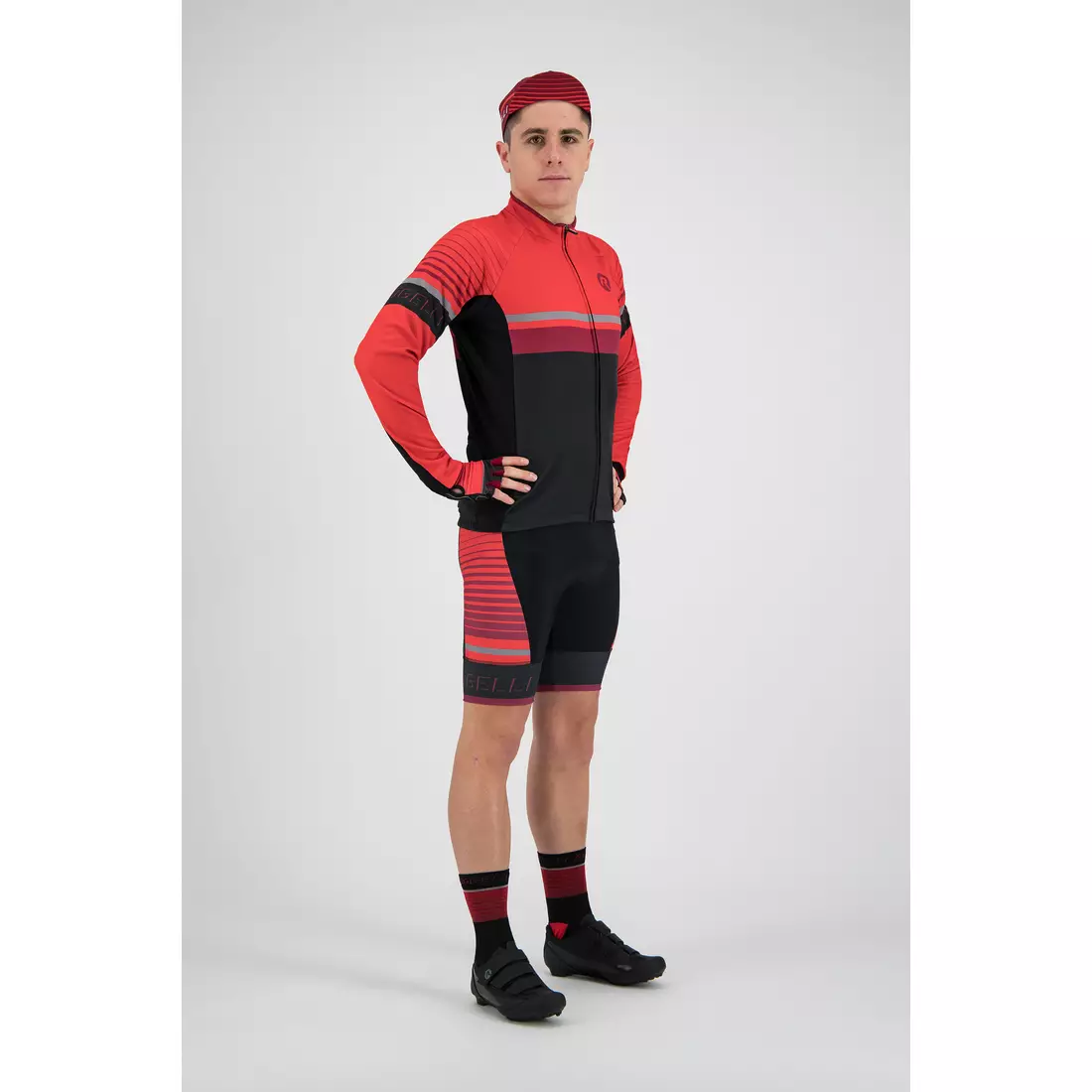 Rogelli HERO 001.267 Kerékpáros mez, fekete / piros / burgundi