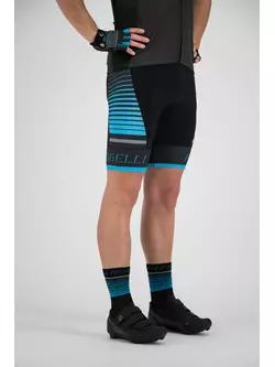 Rogelli HERO 002.237 férfi kerékpáros nadrág nadrágtartóval Hero Fekete/szürke/kék XL