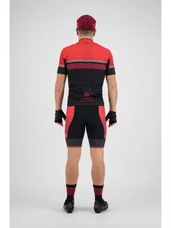 Rogelli HERO férfi kerékpáros mez fekete / piros / burgundi 001.263