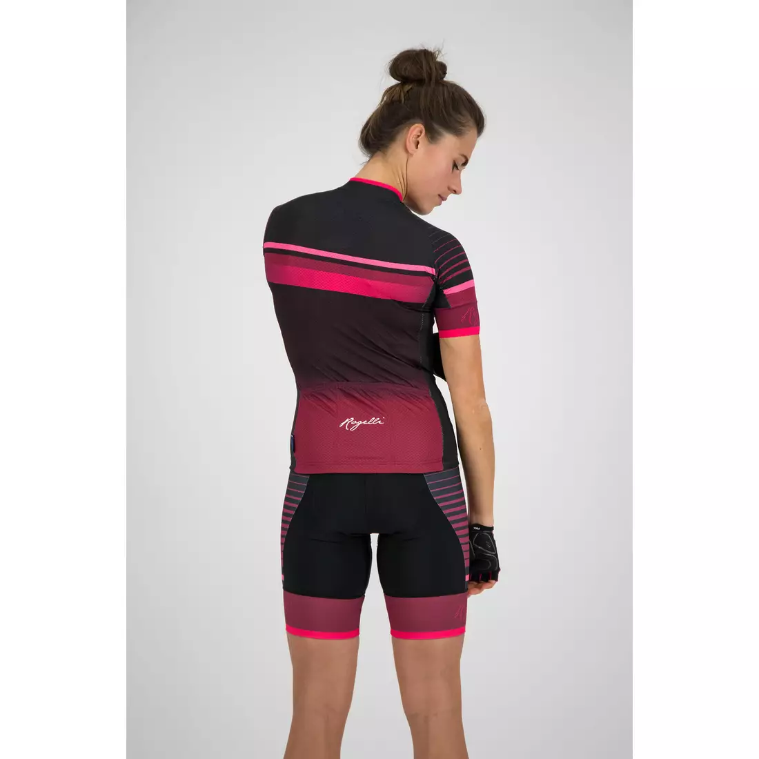 Rogelli Impress 010.161 női kerékpáros mez, bordó / rózsaszín