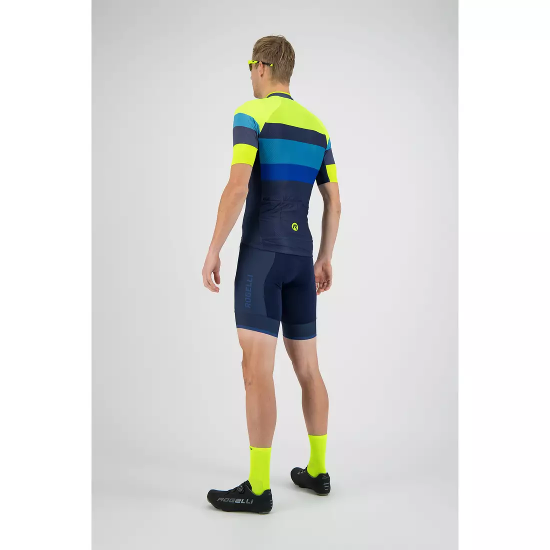 Rogelli PEAK 001.326 férfi kerékpáros mez kék / fluor