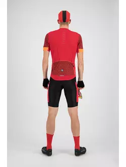 Rogelli TYRO 002.228 férfi kerékpáros nadrág nadrágtartóval Tyro Fekete/piros