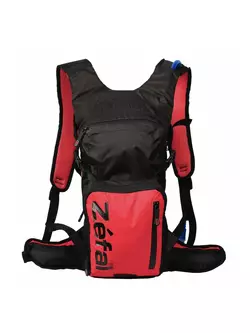 ZEFAL kerékpáros hátizsák víztáskával hydro enduro fekete piros ZF-7165