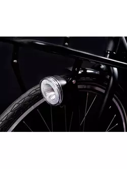 Első kerékpár lámp SPANNINGA SWINGO XB 10 lux/ 50 lumen + elemek fekete SNG-H070027