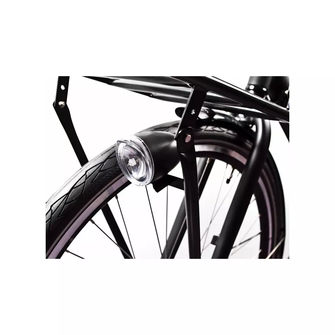 Első kerékpár lámp SPANNINGA TRENDO XB 10 lux/50 lumen + akkumulátor fekete  SNG-H044320