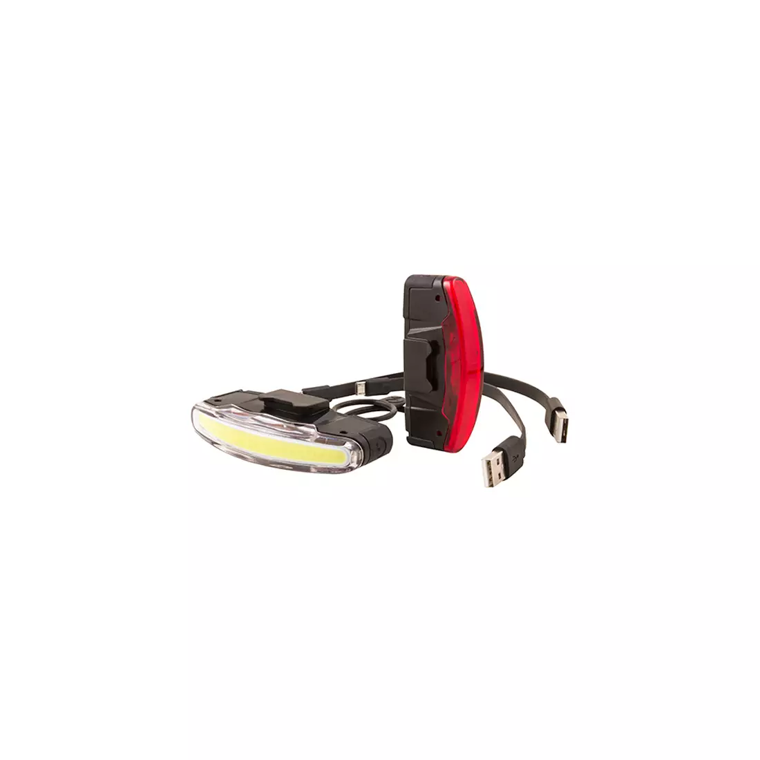 Fényszórókészlet SPANNINGA ARCO USB elöl 80 lumen, ARCO USB hátul 30 lumen fekete (ÚJ) SNG-999176