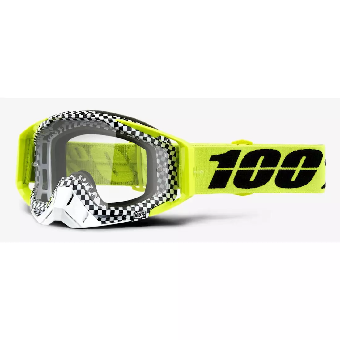 100% racecraft andre kerékpáros szemüveg (ezüst tükrös Anti-Fog lencse + tiszta Anti-Fog lencse + 10 lencsekupak) STO-50110-315-02