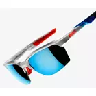 100% sport szemüveg sportcoupe matte white/geo pattern HiPER blue multilayer mirror lens + clear lens STO-61020-085-75