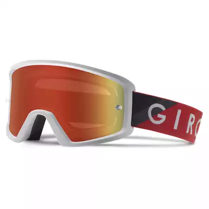 GIRO Kerékpáros védőszemüveg  blok mtb red grey (grey cobalt 10% S3 + clear 99% S0) rögzítés csúszásgátlókhoz GR-7086550
