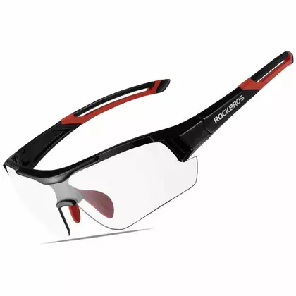 Rockbros 10112 Fotokróm kerékpár / sport szemüveg, fekete és piros