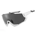 Rockbros 10132 Kerékpáros / sport szemüveg, polarizált 5 cserélhető lencse, fehér