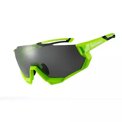 Rockbros 10133 Kerékpáros / sport szemüveg, polarizált 5 cserélhető lencse, zöld