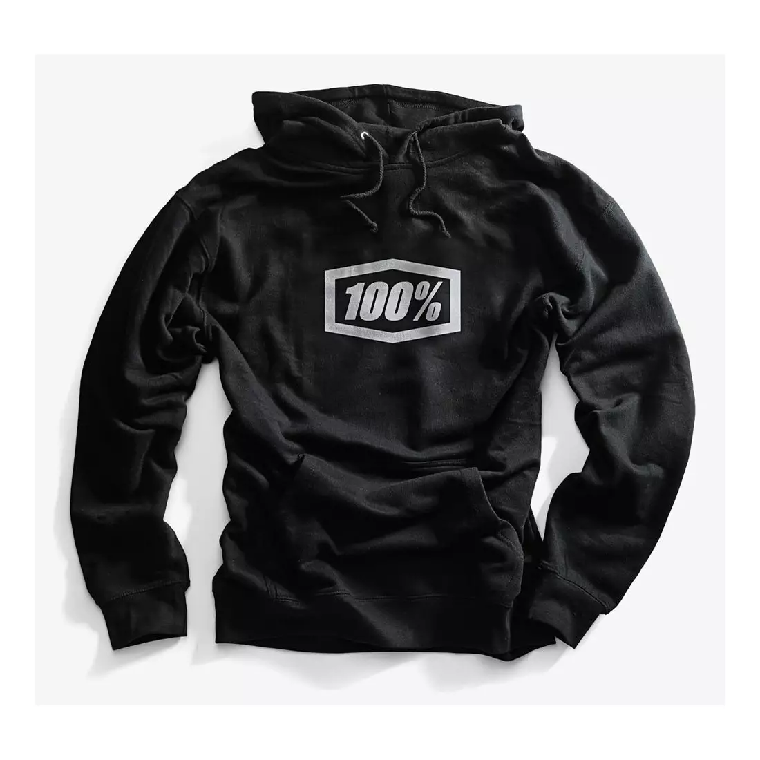 100% férfi sport pulóver essential hooded pullover black STO-36007-001-10