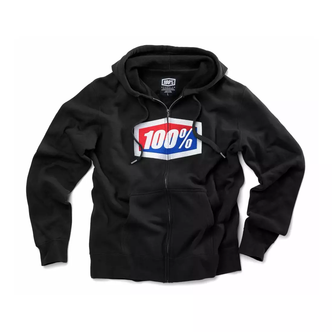 100% férfi sport pulóver official hooded zip black STO-36005-001-10