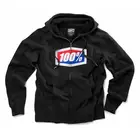 100% férfi sport pulóver official hooded zip black STO-36005-001-10