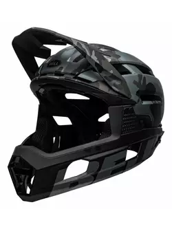 BELL SUPER AIR R MIPS SPHERICAL teljes arcú kerékpáros sisak, matte gloss black camo