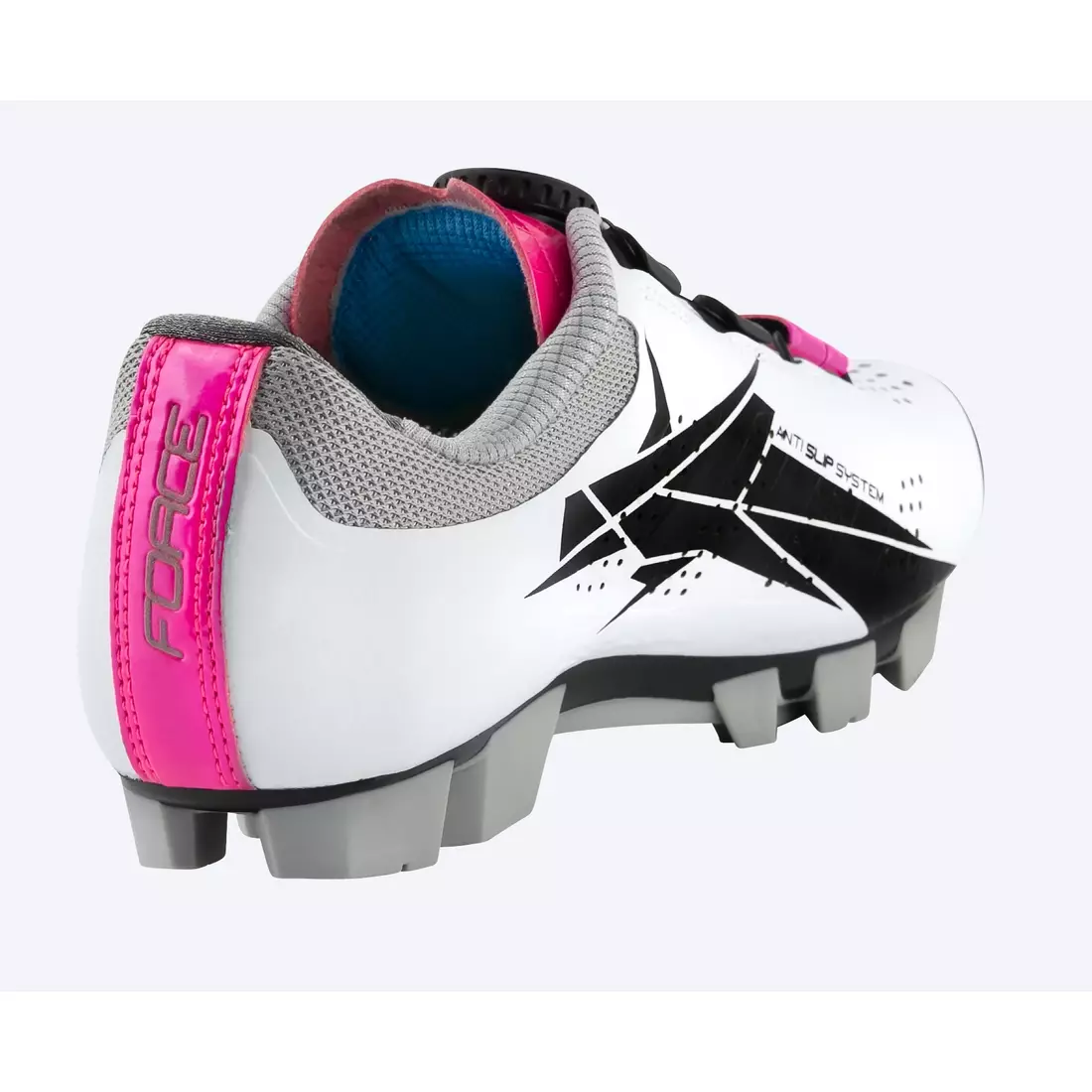 FORCE MTB CRYSTAL női kerékpáros cipő fehér és rózsaszín  9407238