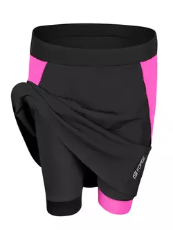 FORCE DAISY Kerékpáros szoknya és nadrág, fekete és rózsaszín 900243