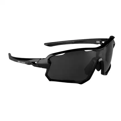 FORCE EDIE okulary rowerowe / sportowe czarne 910805