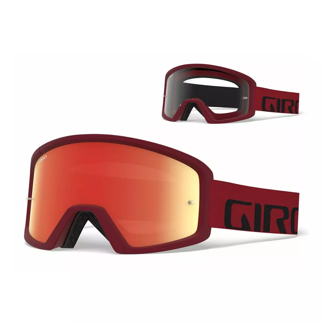 GIRO kerékpár szemüveg tazz mtb red black (Színes üveg VIVID-Carl Zeiss TRAIL + átlátszó üveg 99% S0) GR-7114194