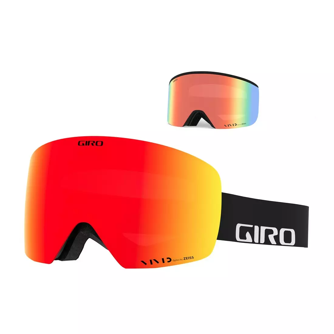 GIRO téli sí/snowboard szemüveg kontúr fekete felirat (VIVID-Carl Zeiss VIVID EMBER 36% S2 + VIVID-Carl Zeiss INFRARED 58% S1) GR-7119482