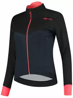 ROGELLI CONTENTA női könnyű téli kerékpáros kabát, tengerészkék, fekete és rózsaszín