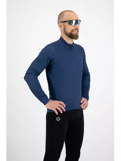 ROGELLI ESSENTIALférfi párnázott, impregnált kerékpáros pulóver, kék