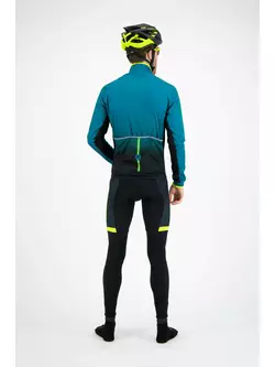 ROGELLI FUSE férfi szigetelt kerékpáros nadrág nadrágtartókkal , fekete és fluoro