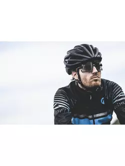 ROGELLI HERO Férfi átmeneti softshell kerékpáros dzseki, fekete és kék