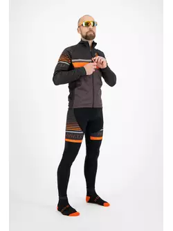 ROGELLI HERO Férfi átmeneti softshell kerékpáros dzseki, fekete és narancssárga