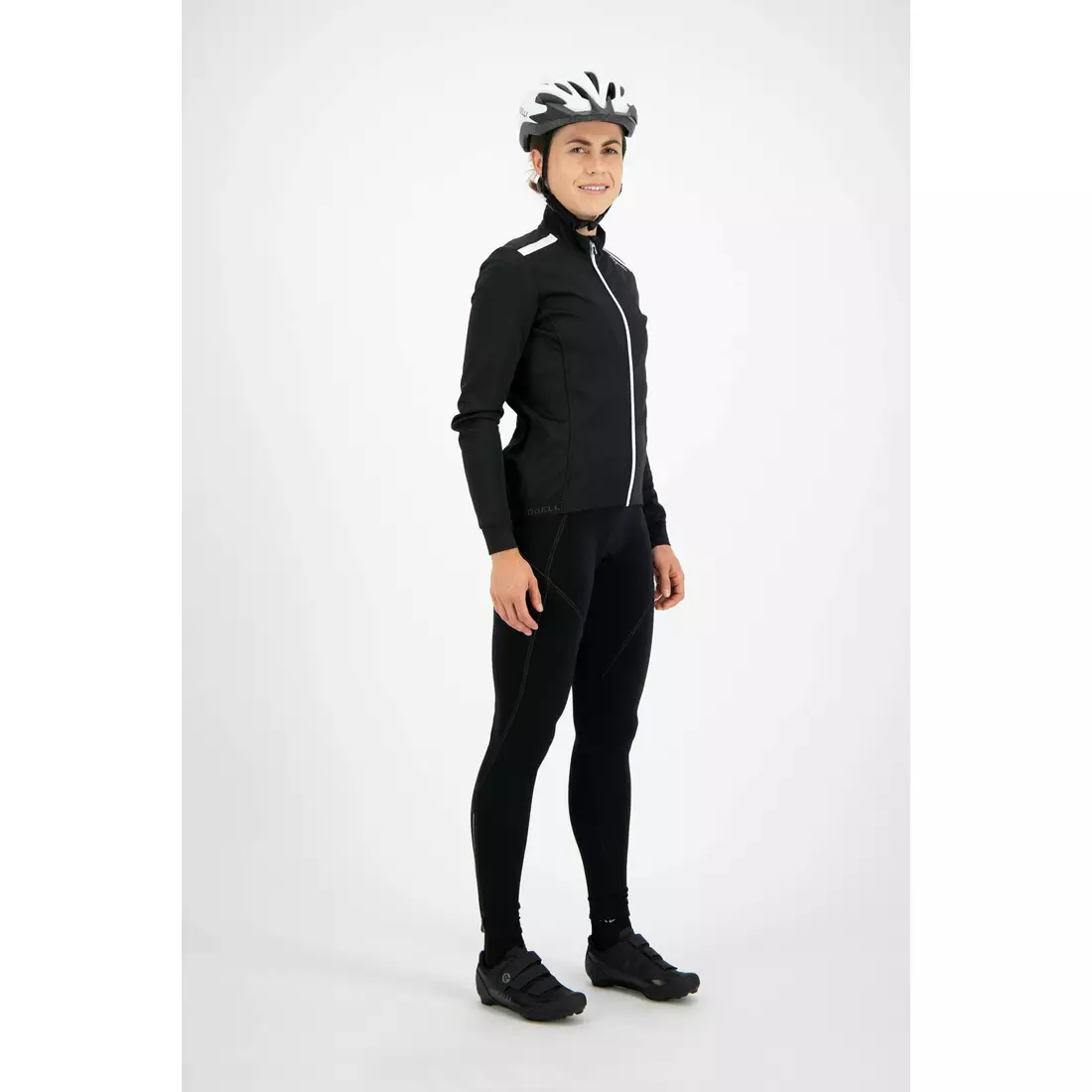 ROGELLI PESARA dnői téli kerékpáros kabát, fekete-fehér