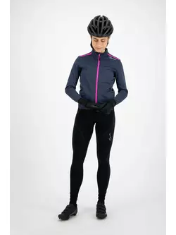 ROGELLI PESARA női téli kerékpáros kabát, tengerészkék és rózsaszín