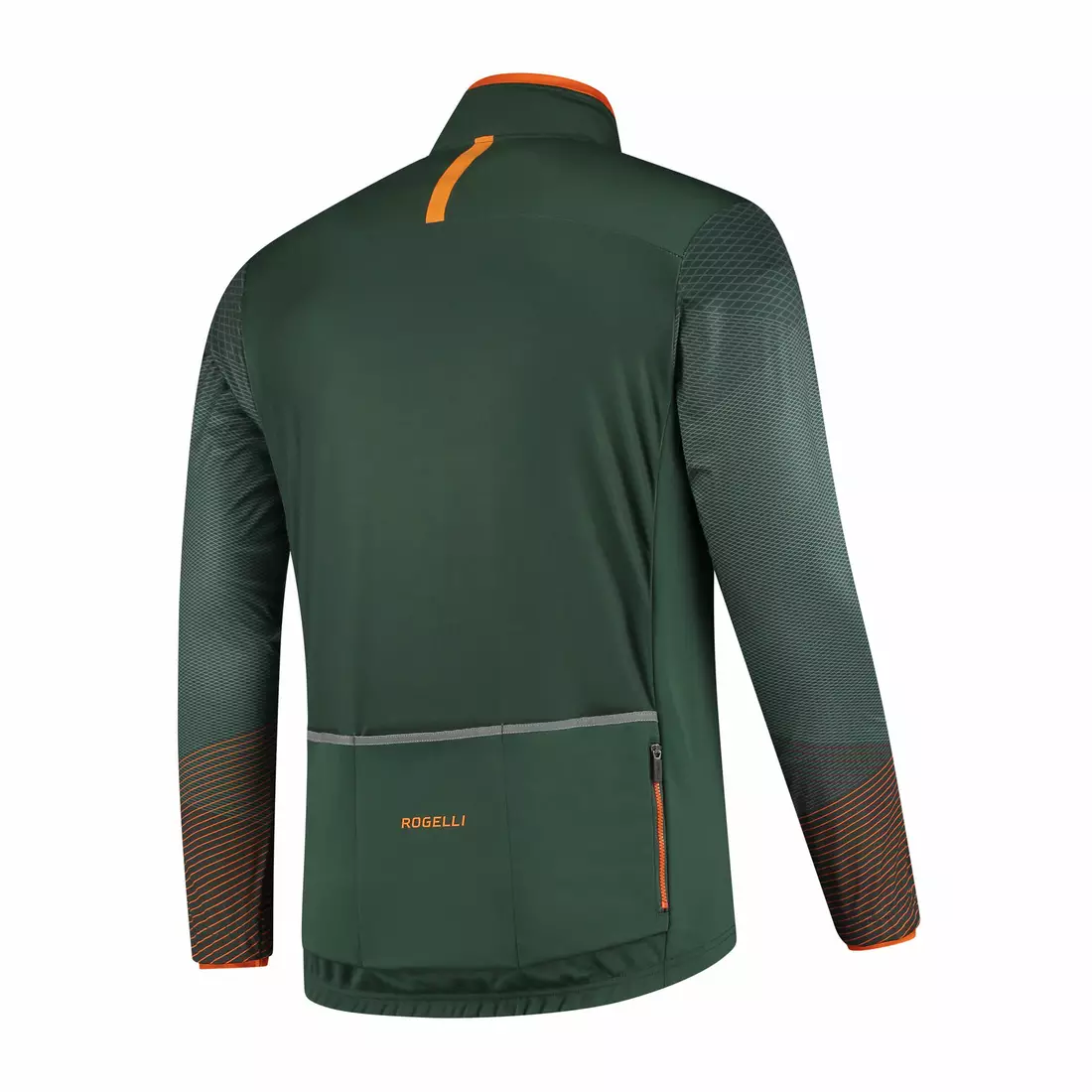 ROGELLI WIRE férfi téli softshell kerékpáros dzseki, zöld/narancssárga
