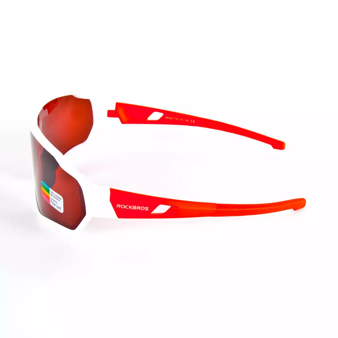 Rockbros 10162 Polarizált sport kerékpár szemüveg, fehér és piros