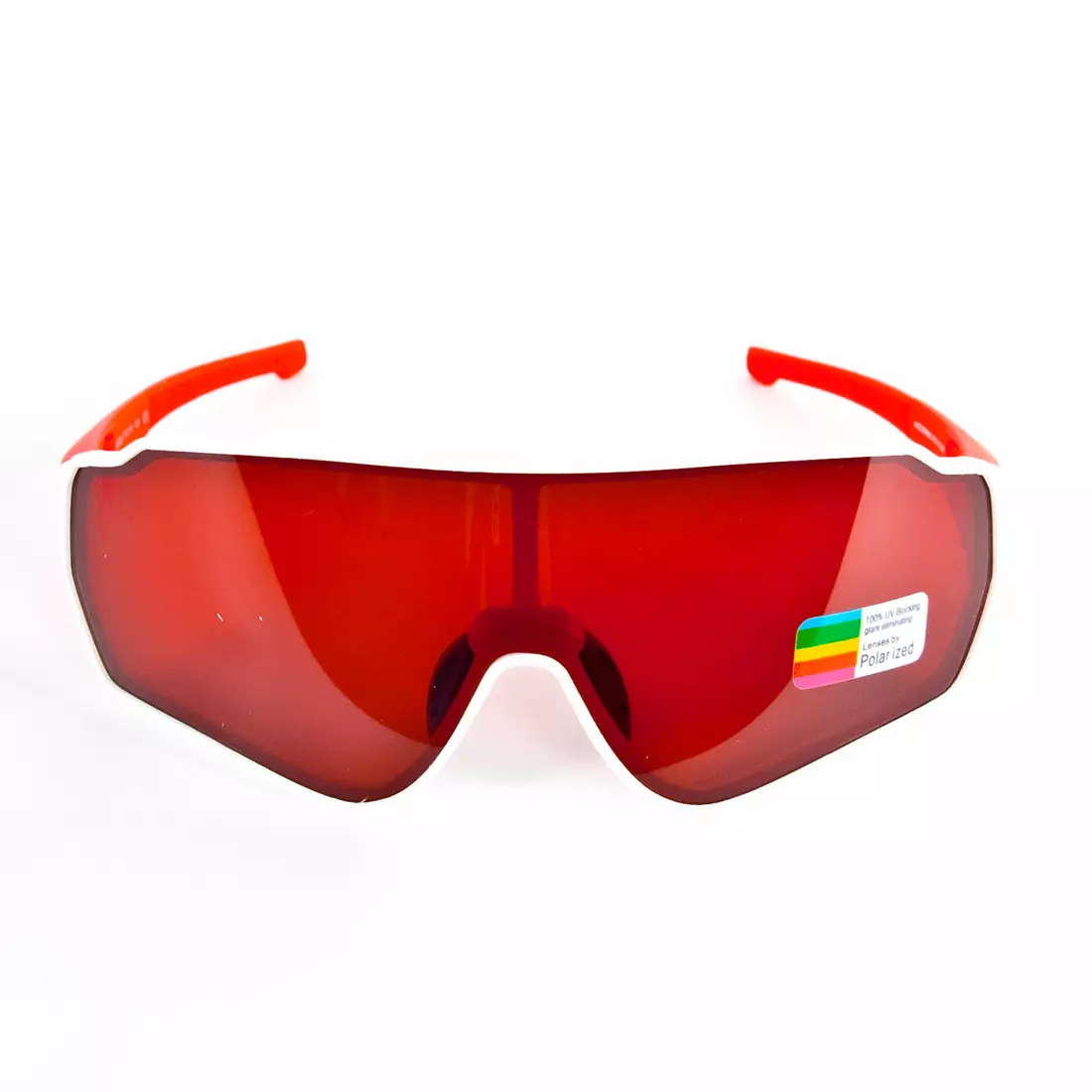Rockbros 10162 Polarizált sport kerékpár szemüveg, fehér és piros