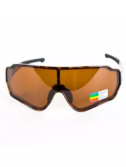 Rockbros 10163 Polarizált sport kerékpár szemüveg, barna