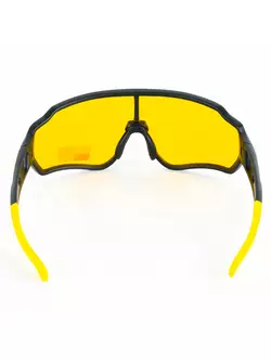 Rockbros 10164 Polarizált sport kerékpáros szemüveg, fekete és sárga