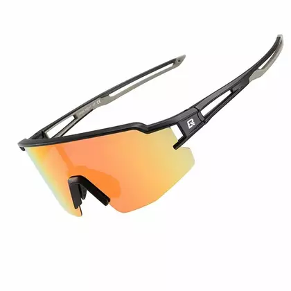 Rockbros 10171 Polarizált kerékpáros / sport szemüveg, fekete és szürke