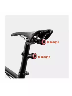 Rockbros hátsó kerékpár lámpa 60 lum LED USB nyereghez / nyeregcsőhöz TL907Q50