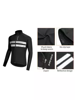 WOSAWE férfi kerékpáros kabát Softshell enyhén párnázott, fekete BL231 