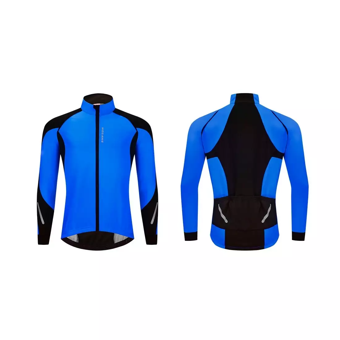 WOSAWE férfi téli kerékpáros kabát Softshell, kék BL277