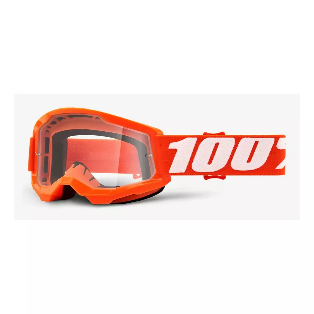 100% Junior kerékpáros szemüveg STRATA 2 JUNIOR (tiszta Anti-Fog lencse, LT 88%-92%) orange STO-50521-101-05
