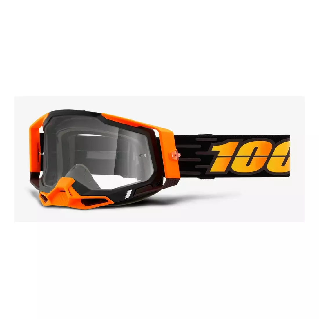 100% Kerékpáros szemüveg RACECRAFT 2 (átlátszó anti-fog lencse, LT 88%-92% + 10 fedő) costume 2 STO-50121-101-15